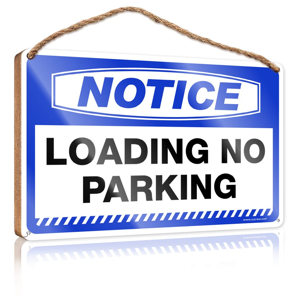 Bruntelo One Color Wooden Signs For Crafts Notice Loading No Parking Wooden Sign Bathroom Decor Sets Backyard Decor(15X28cm)