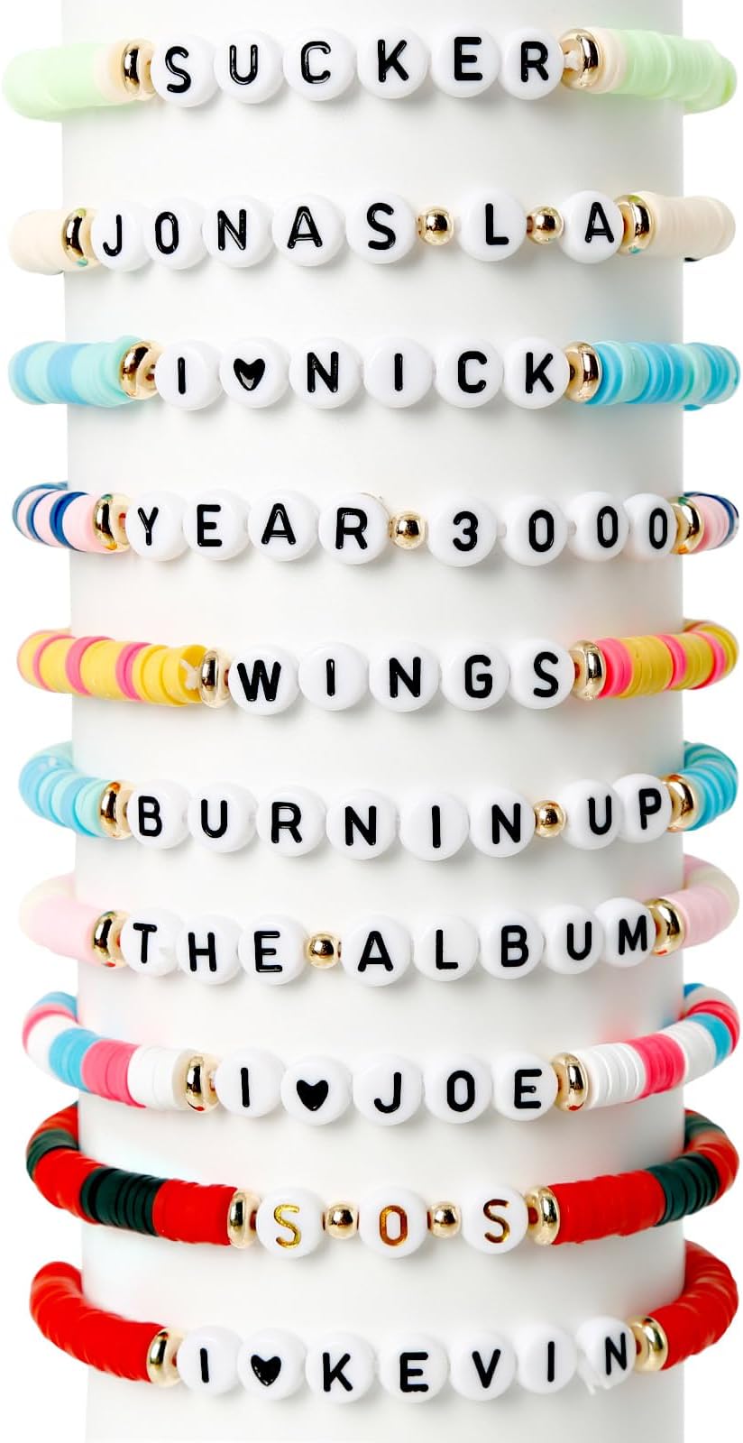 10 Pcs Friendship Bracelets, Colorful Bead Fashion Bracelet for Concert Party Daily, Jewelry Accessories for Fans Girls