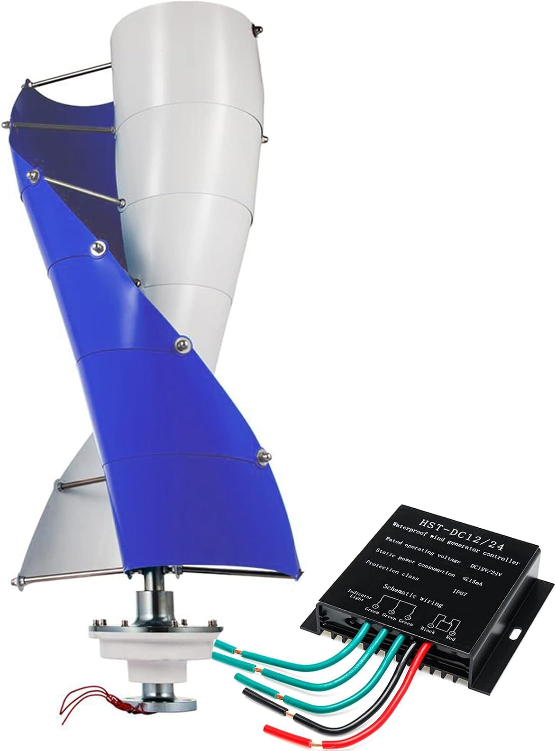 Kit Generatore Eolico 800W Genway - Turbina A 6 Pale Con Controller MPPT, Per 12V/24V/48V