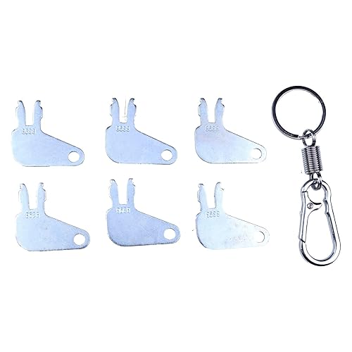 Miniatura 3 de ZTUOAUMA 6 llaves de encendido de desconexión maestras #8398 con llavero 8H-5306 7N-0718 7H-7290 para equipo pesado Caterpillar 313B 313D 313D2