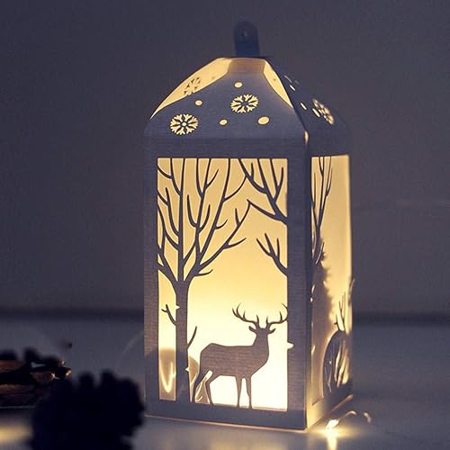 Miniatura 7 de Troqueles de corte de metal de alce de árbol de Navidad, plantilla de álbum de recortes, sello de álbum de bricolaje, troqueles de corte de papel