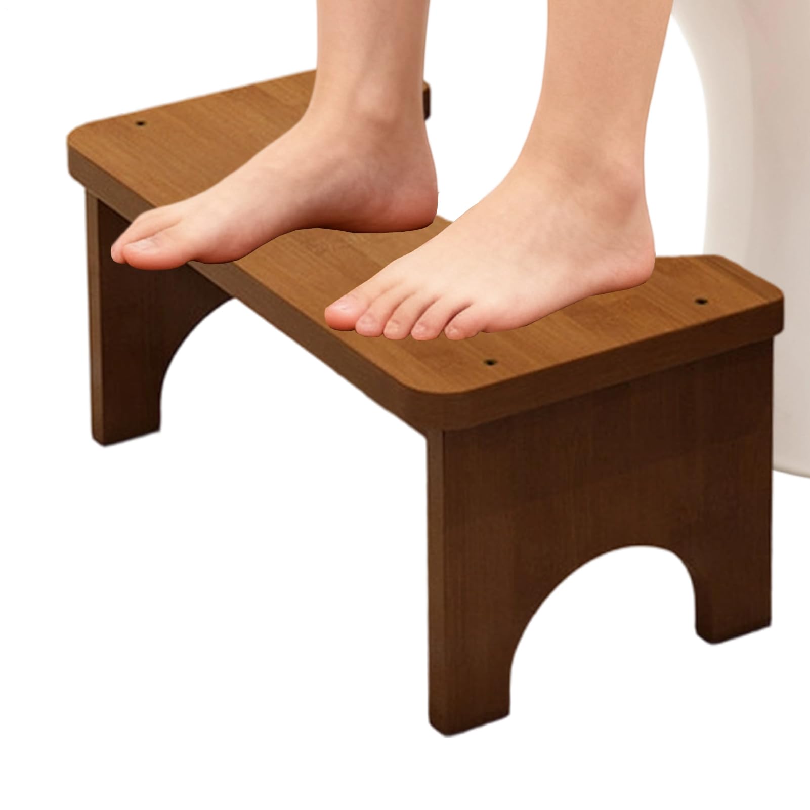Taburete de inodoro portátil de madera para camping viaje y uso seguro en el dormitorio