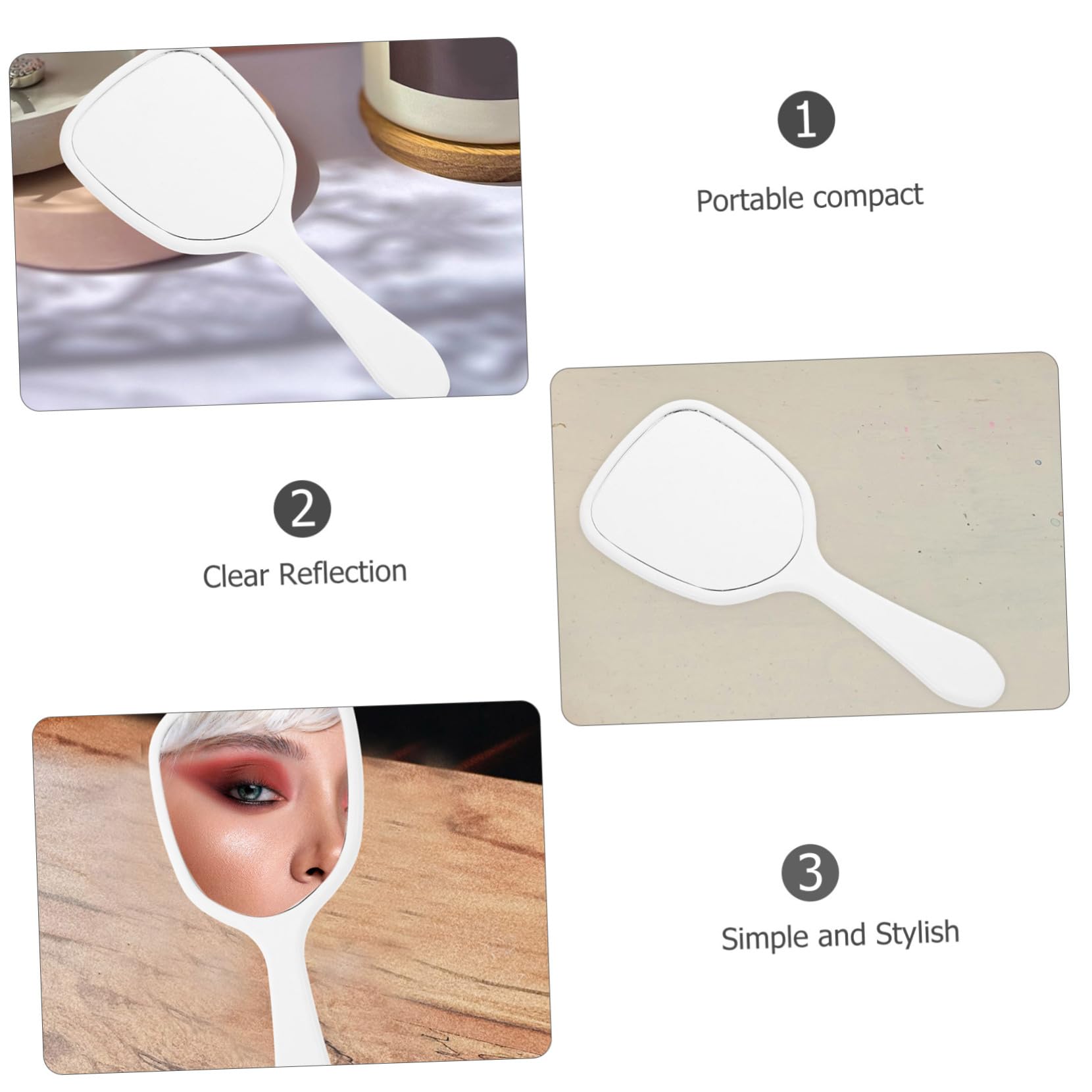 16 Stück Kosmetik Handspiegel Reise Schminkspiegel aus Abs Hochauflösend Leicht und Kompakt für Unterwegs und Hause