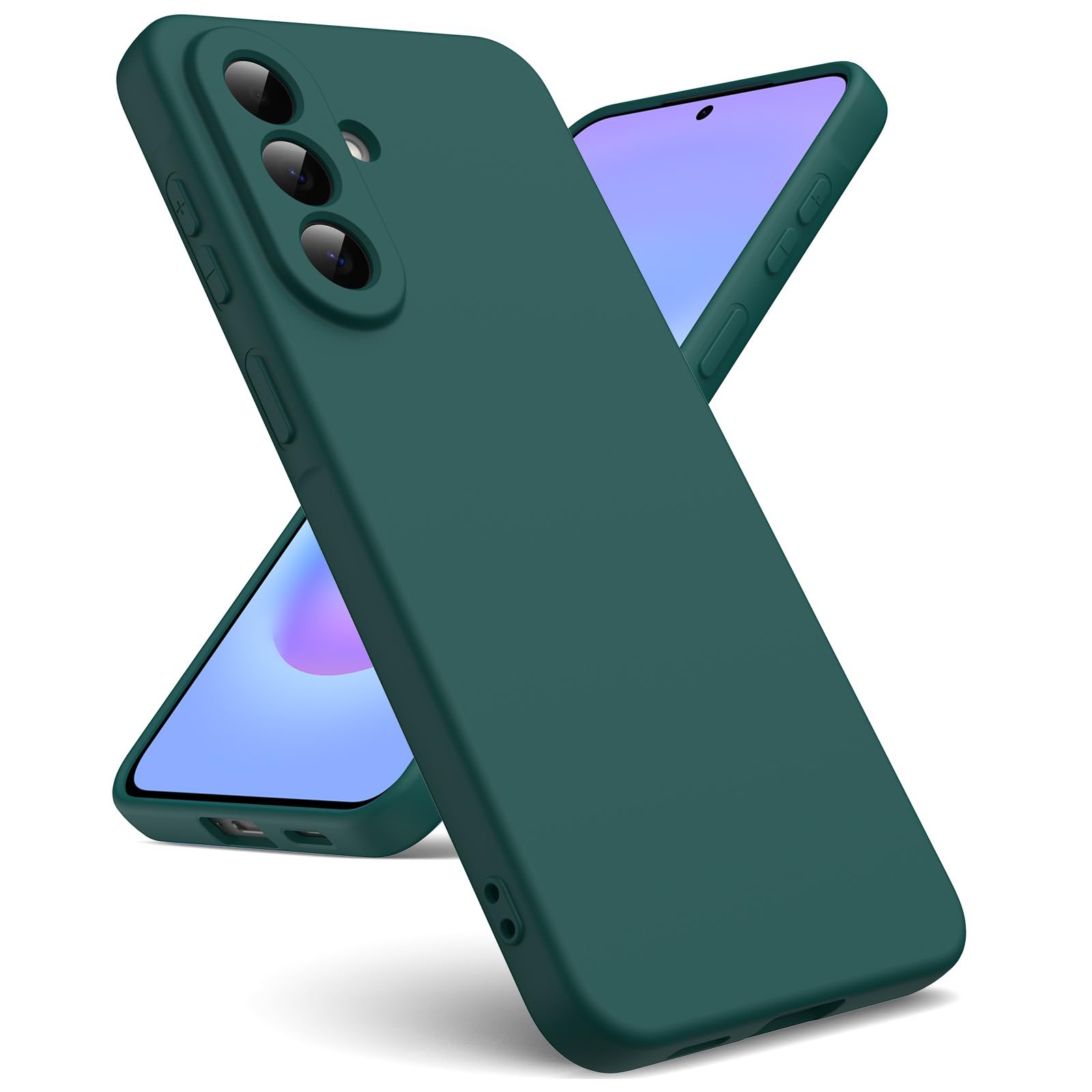 Oududianzi - Hülle für Samsung Galaxy A17 4G/5G, Silikon Liquid Flüssigsilikonhülle, Kratzfestes Innenseite Mikrofaser, Weiches TPU Schutzhülle aus Gummi Stoßfeste Handyhülle - Lila