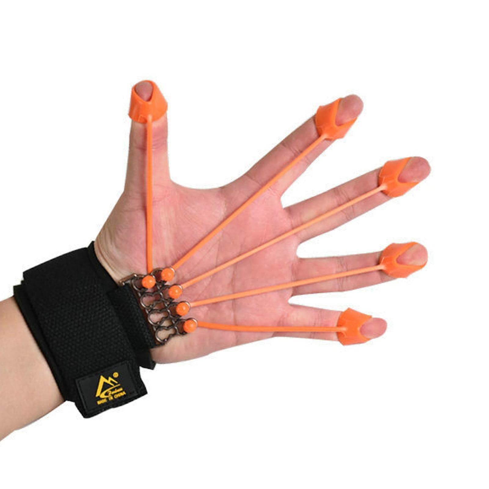 Jomewory 75 Lbs Finger Strengthener, 5 Elastic Silicone Finger Exerciser & Hand Strengthener, Portable Forearm Grip Workout Set For Improving Finger And Wrist Strength