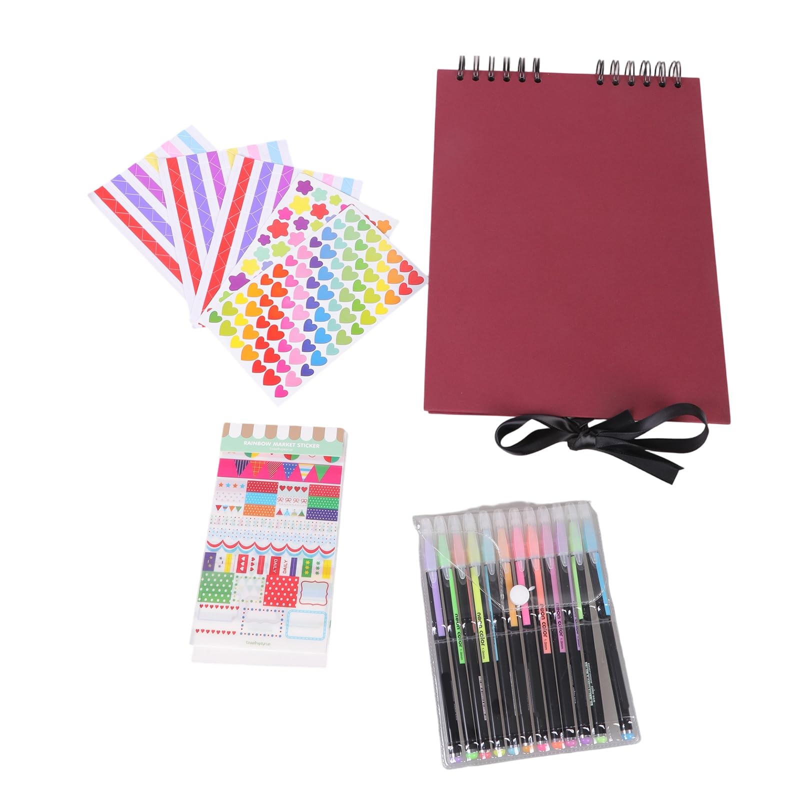 XAGMODSHN Scrapbook Photo Album Picture Book 80 Pages Thick Paper Scrapbooking Album with Accessories Set Wedding Guest Book Photo Album