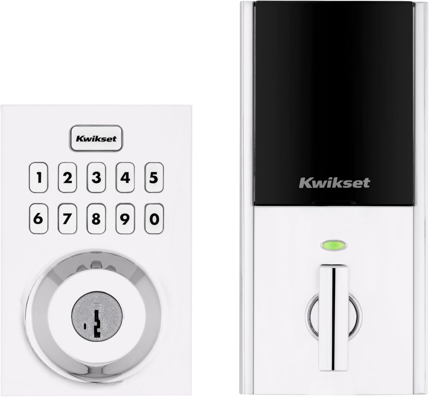 Kwikset HomeConnect 620 Z-Wave Long Range Enabled Keypad Smart Lock Convenient Keyless Entry, Customizable User Codes, Ring Alarm Compatible, Hub Required, Sold Separately Polished Chrome Contemporary