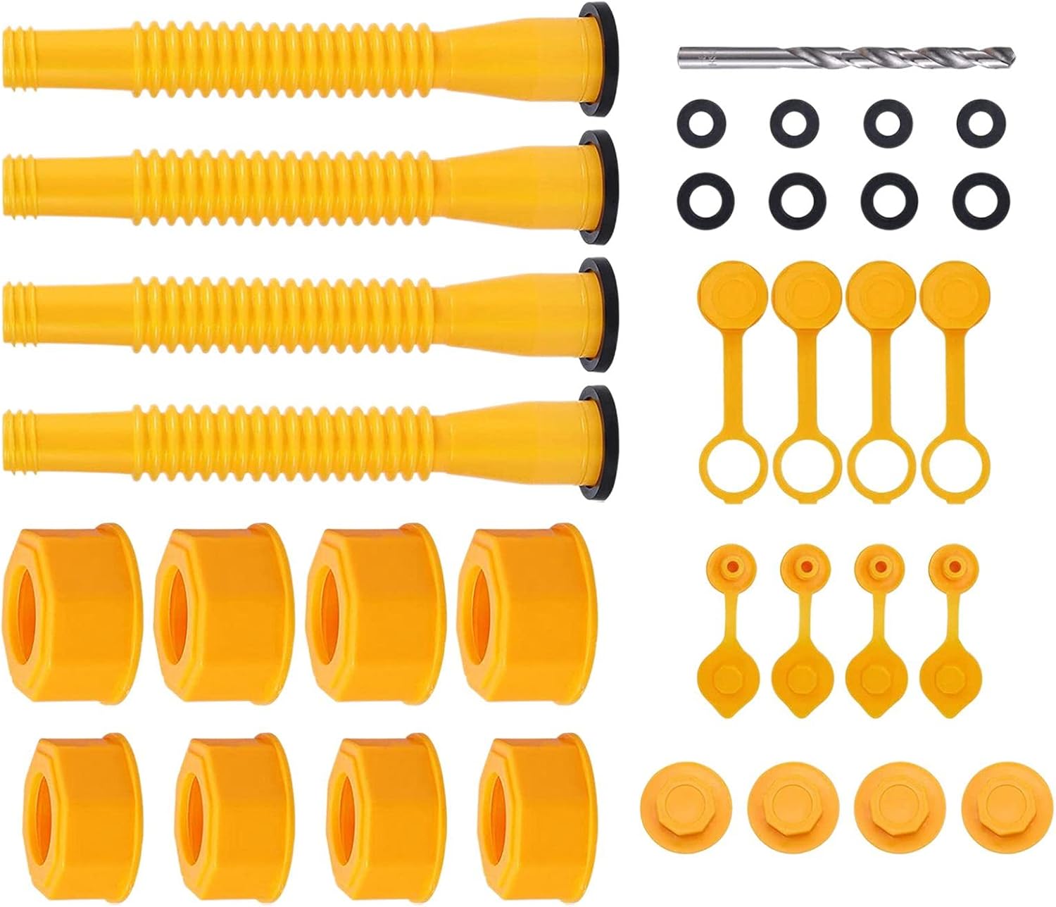 shamjina 33 Pieces Old Style Gas Can Spout Set Gas Spouts Bendable