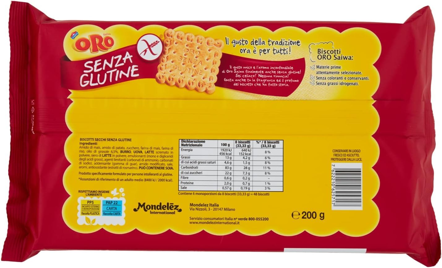 Italian Gourmet Bundle Glutenfreie Butterkekse 3x 200g + Italian Gourmet Polpa Gratis – Italienische Senza Glutine Kekse, 6 Einzelportionen pro Packung, Frühstückskekse & Kaffeegebäck 600g