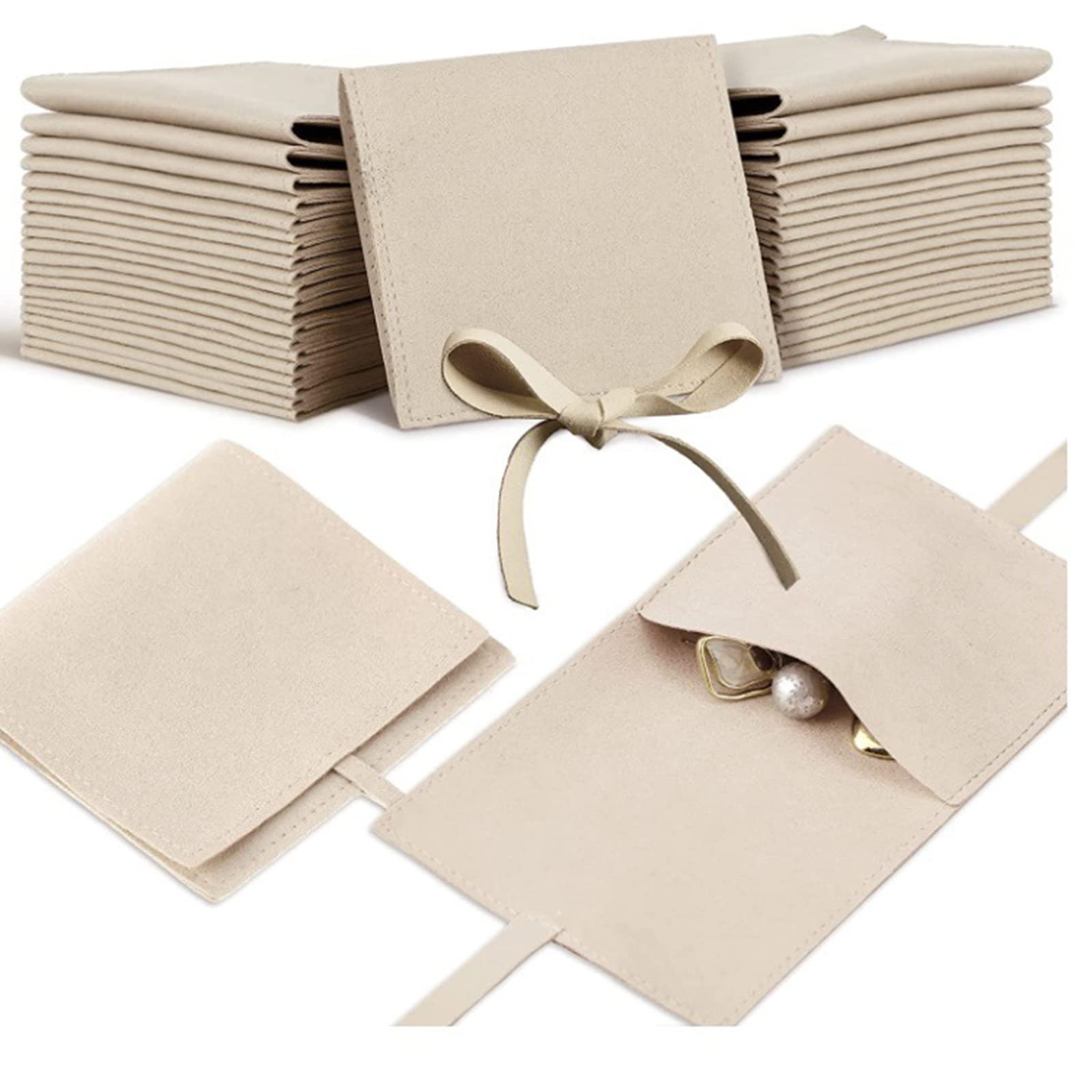 Jewellery Organizer Gift Bag Microfiber Jewelry Packaging Storage Bag For Rings Earrings Necklace Pendant Wedding Favor Travel Microfiber Jewelry Pouches For Necklaces Women Small Jewelry Packaging