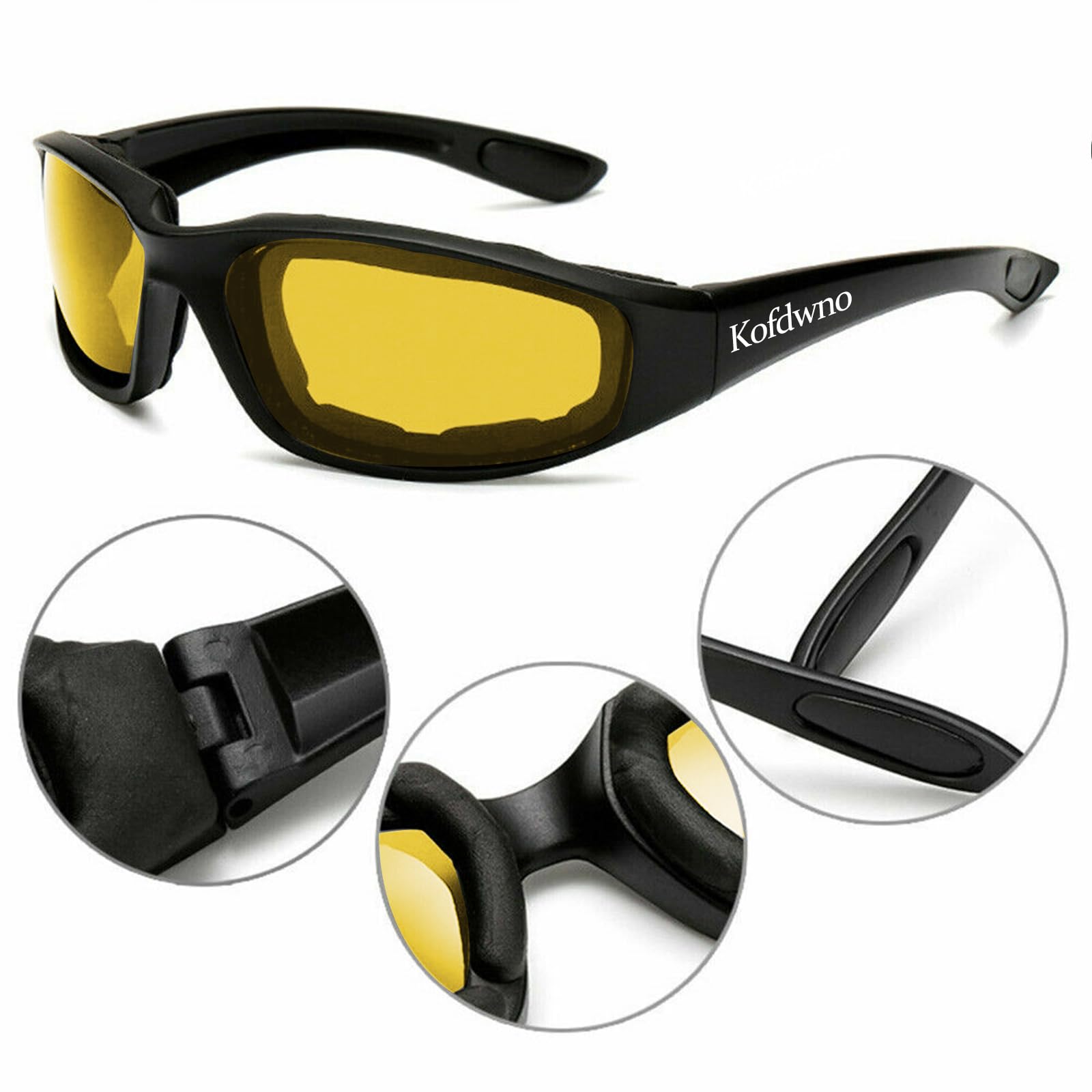 3 paia di occhiali da guida per moto, equitazione, schiuma imbottita per motocross, protezione UV, antivento, antipolvere, occhiali da sole da moto per attività