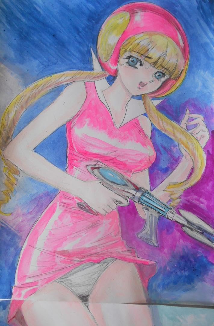 キャシャーン ルナとキャシャーン 肉筆原画 キャシャーン ルナとキャシャーン 肉筆原画