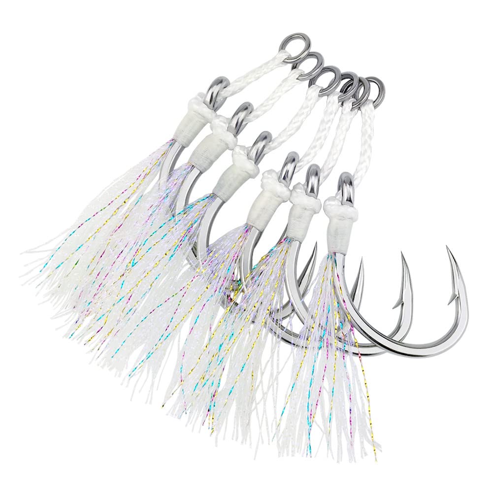 OCEAN CAT Assist Hooks Wasp Glow Jigging Jigs Slow Fast Fall Hooks Size 5/0,7/0,9/0