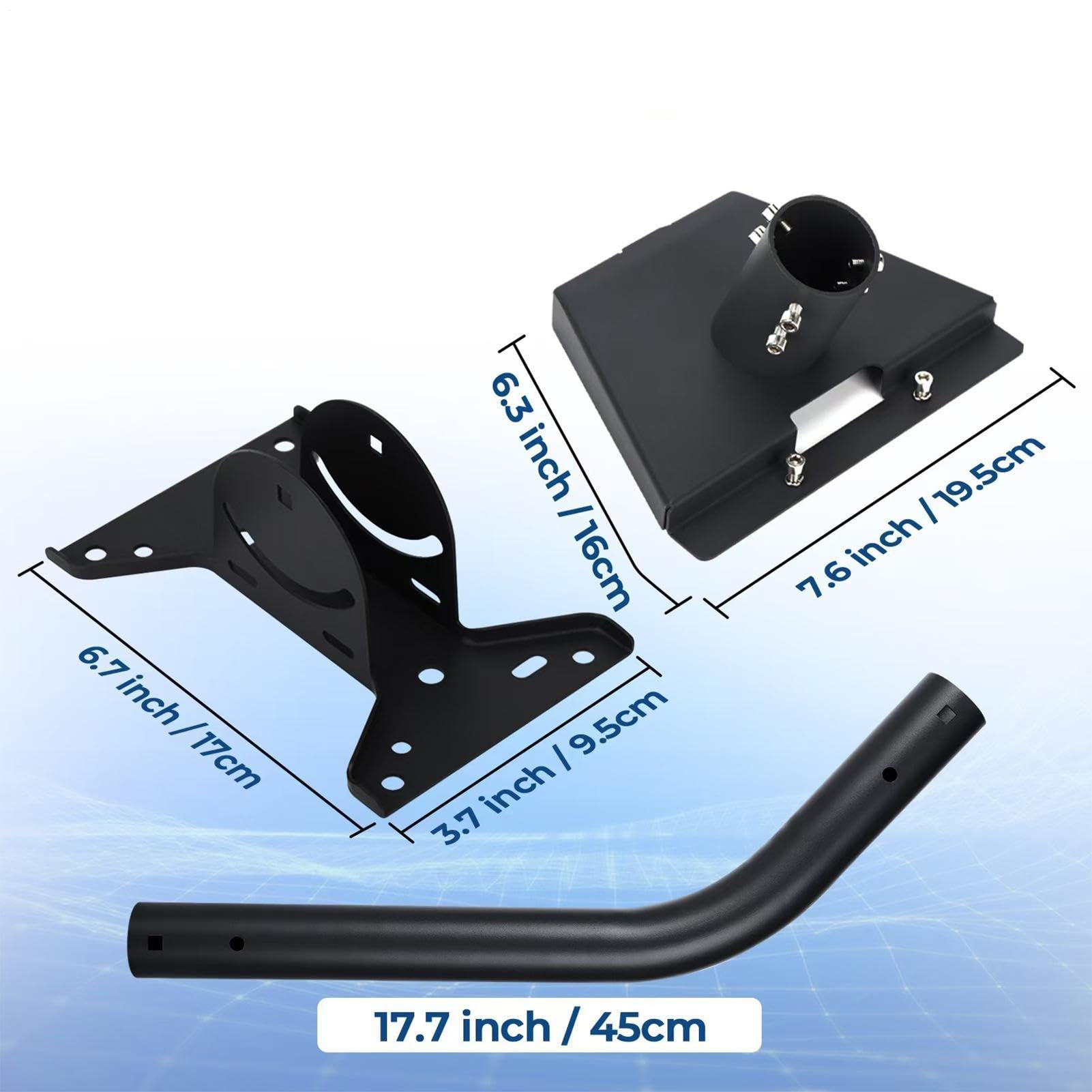 Soporte Montaje Antena Pared Ajuste de ángulo flexible y montaje vertical | Montura Giratorio Para Exterior Hogar Tejado Pared Alero Resistente Universal Ajustable Soporte Antióxido