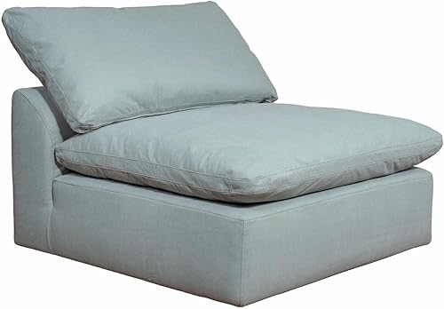 Miniatura 4 de Sunset Trading Contemporary Puff Collection Funda solo para sofá modular en forma de L de 5 piezas con otomano  Funda ajustable para sofá modular