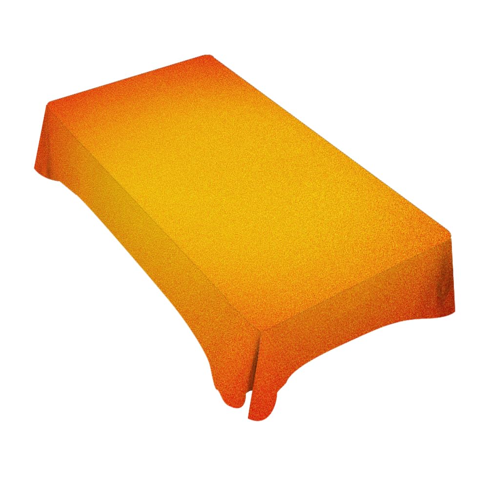 TKS MITLAN Tablecloth Orange Yellow Table Cloth Rectangle Table 52 x 70 Inch Gradient Color Unreal Round Warm Bright Simple Kitchen Decorations for