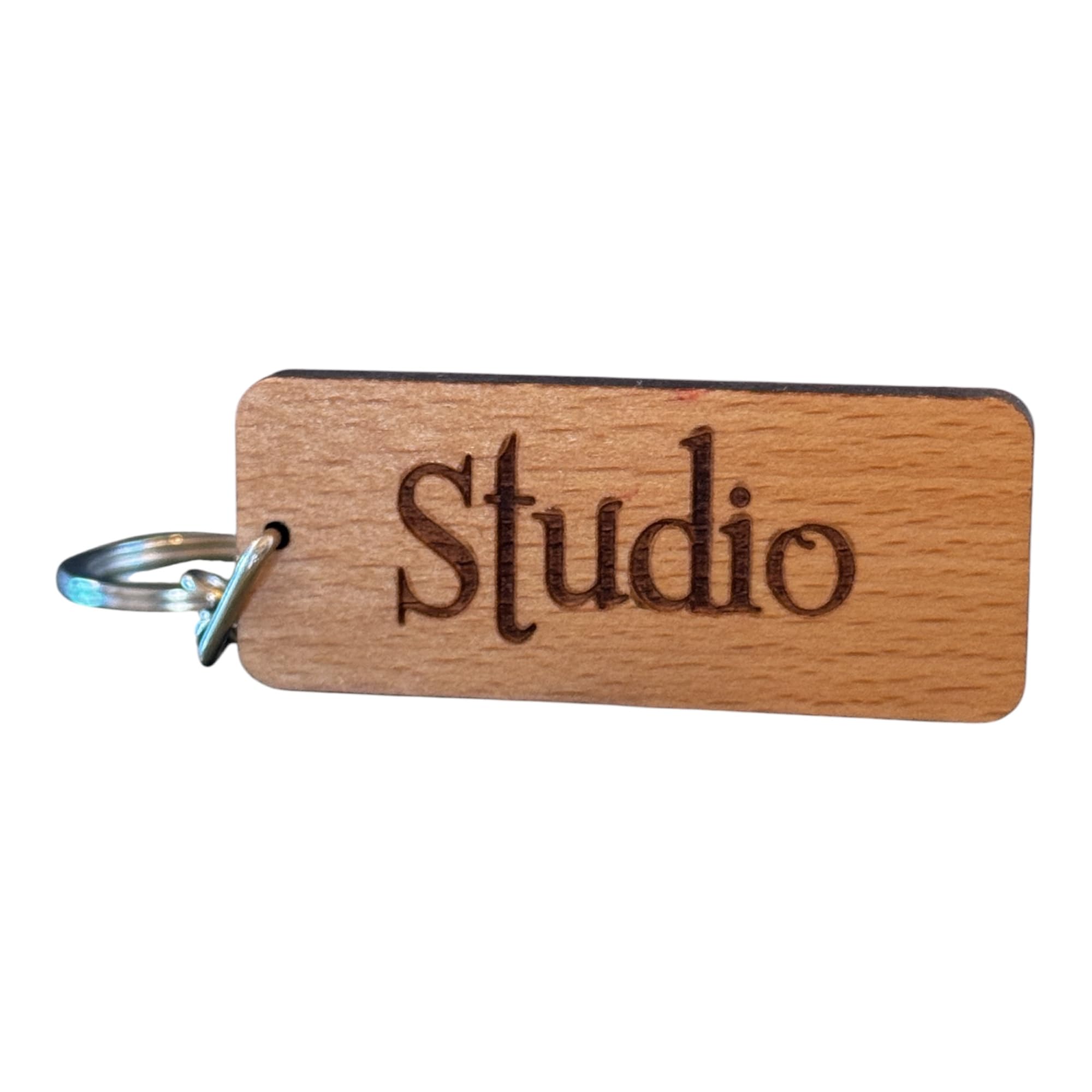 S M Gift Shop Brown Studio Keyring Keychain Key Tag