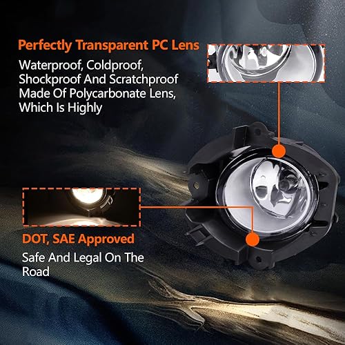 Miniatura 4 de GRAND ORANGE Luces antiniebla con interruptor y cableado compatibles con Toyota RAV4 LH y RH 2006-2008, lámparas antiniebla 812100D042 812200D042