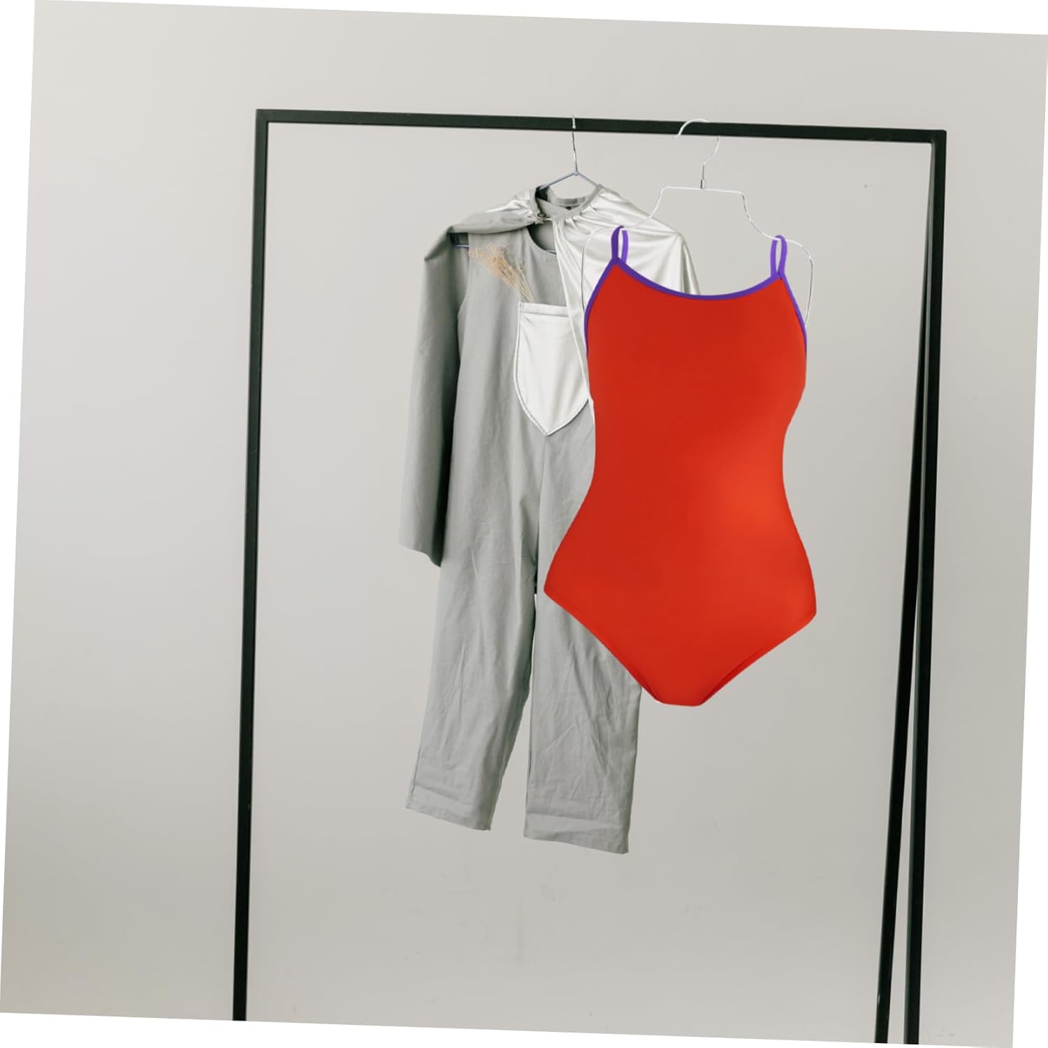 2pcs Metal Wire Bikini Swimsuit Hanger Foldable Lingerie Hanging Rack for Women Bathing Suit Display