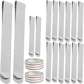PRETYZOOM 20pcs Metal Sewing Clips Quilting Clips with Measurement Ruler and 2pcs Positioning Tape for Garment Hemming and DIY Knitting for Home Sewing and Quilting Supplies