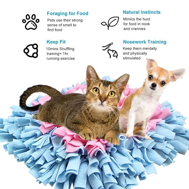 Foto 2 de 8 de IEUUMLER Snuffle Mat para Perros Estera de alimentación Estera de Entrenamiento Manta para la Nariz Juguete…