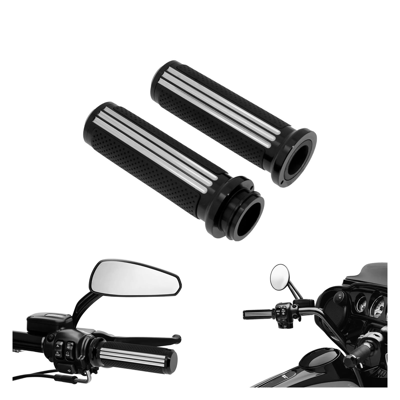 Manopole manubrio moto 1 "manopole acceleratore elettronico da 25mm per Har&ley Touring Street Electra Glide FLHX Softail Slim FLHR Manopole manubrio