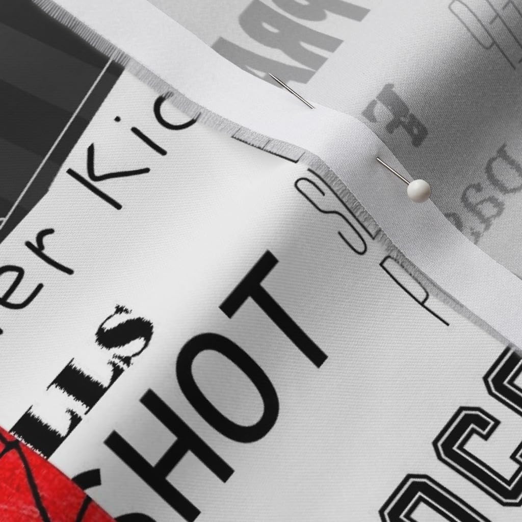 Spoonflower Fabric - Sports Soccer Cheater Quilt Patchwork Goalie Ball Team Futball Faux Printed on Organic Cotton Sateen Fabric by The Yard - Sewing Quilting Apparel Home Decor