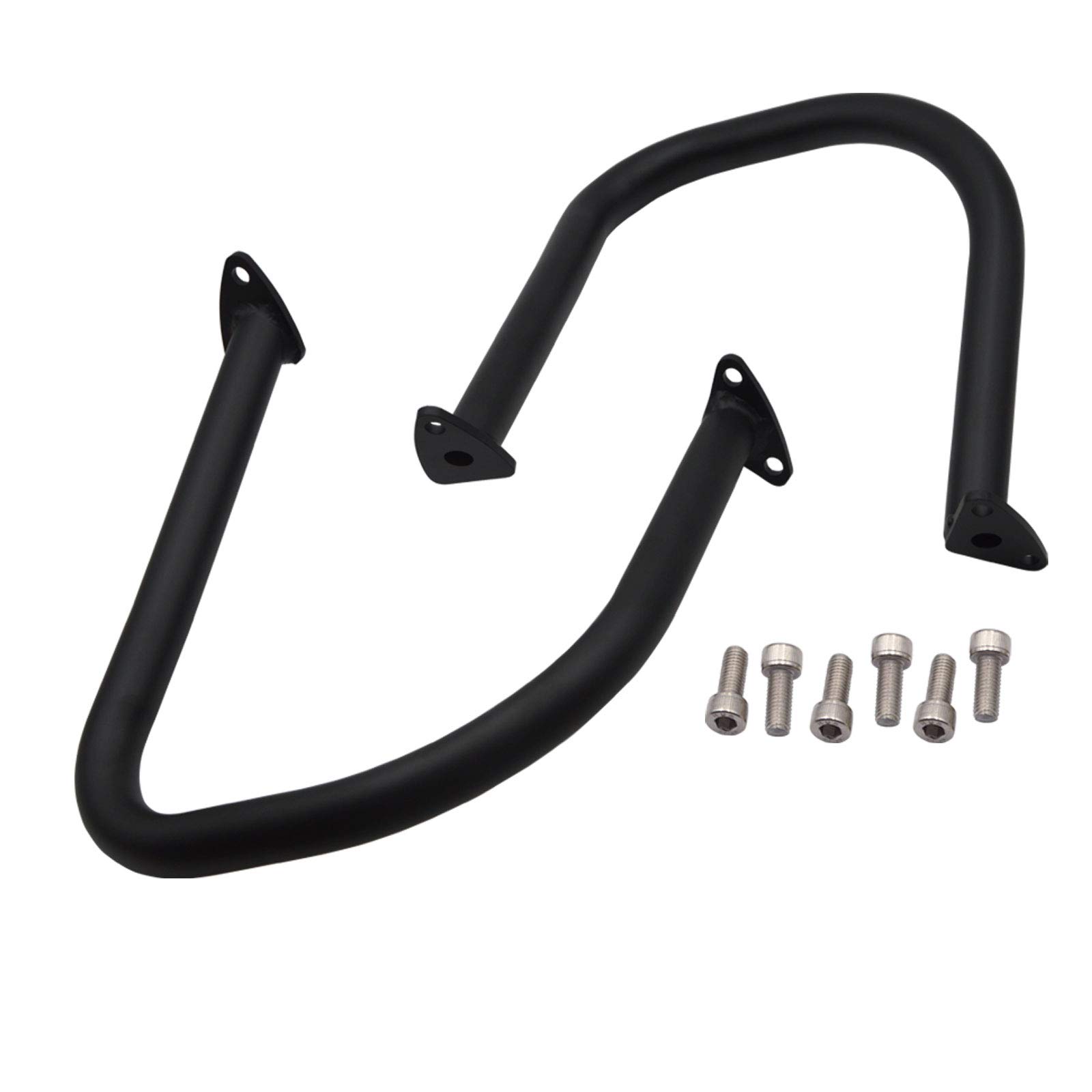 Black Rear Engine Protect Guard Highway Crash Bars Compatible with