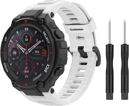 Amazon.com: MoKo Correa deportiva compatible con Huami Amazfit T-Rex/T-Rex  Pro, correa de reloj de silicona suave ajustable, correa de repuesto con  herramientas, color blanco : Celulares y Accesorios