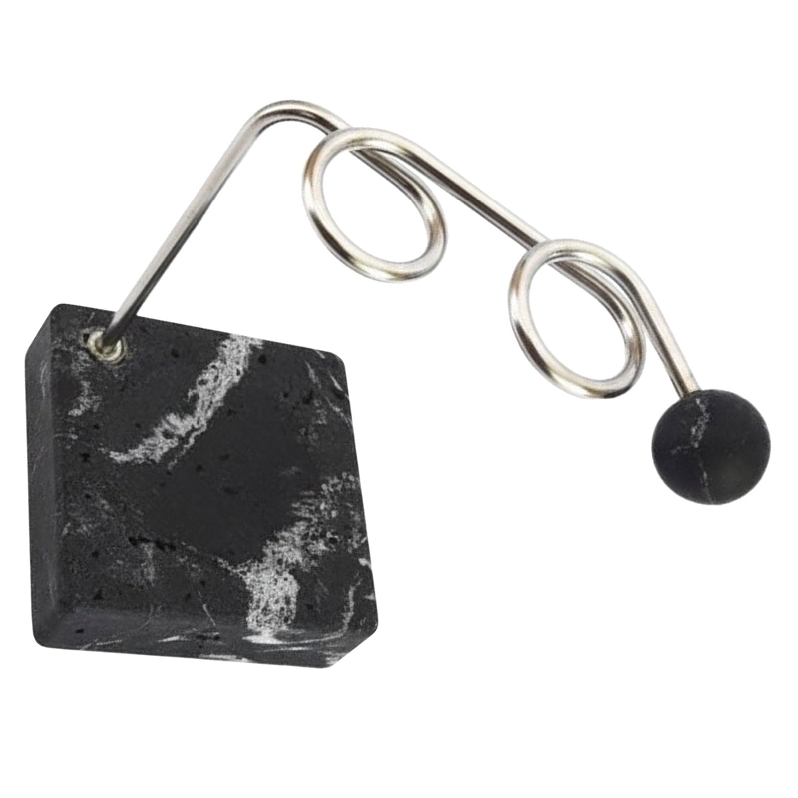 Portaspazzolino da Denti in Acciaio Inox 304 con 2 Scomparti e Base Antiscivolo Effetto Terrazzo, Organizer Bagno per Rasoi e Spazzolini Manuali, Supporto da Tavolo Resistente