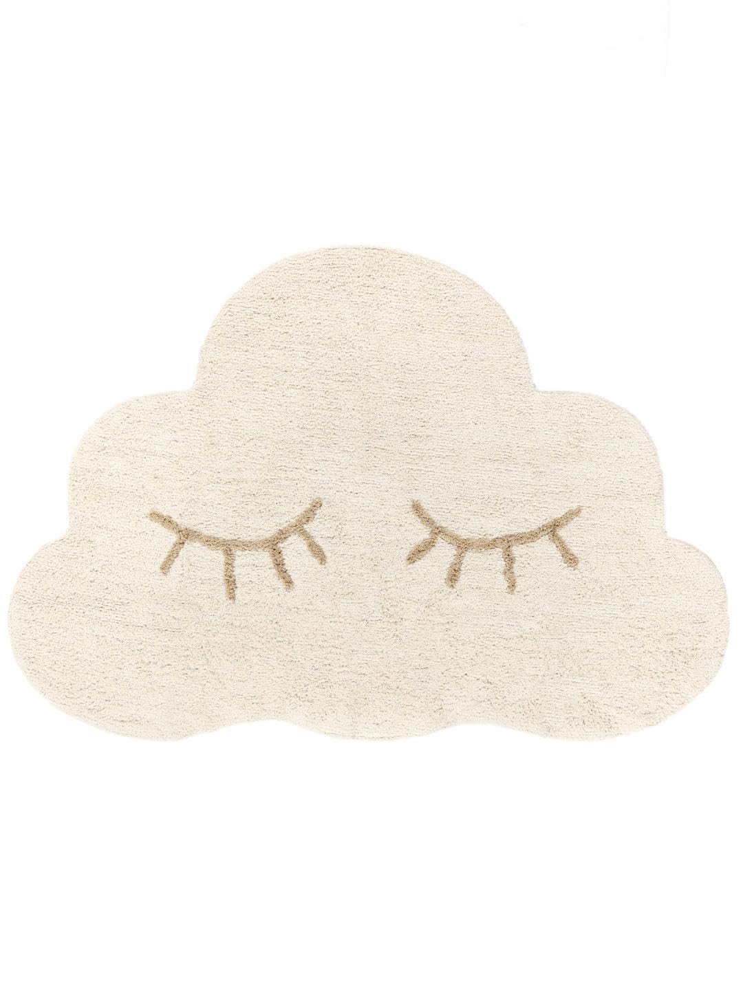RugVista Sleepy Cloud Tapis pour Enfants, 100 x 150 cm, Off Blanc/Beige