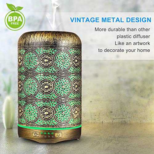 Salking-Diffuseur-Huiles-Essentielles-260ml-Humidificateur-dair-Ultrasonique-Brume-Fraiche-Arome-Parfum-Electrique-avec-7-Couleurs-Changeantes-Arret-Automatique-pour-ChambreSalonSpaYogaMassage