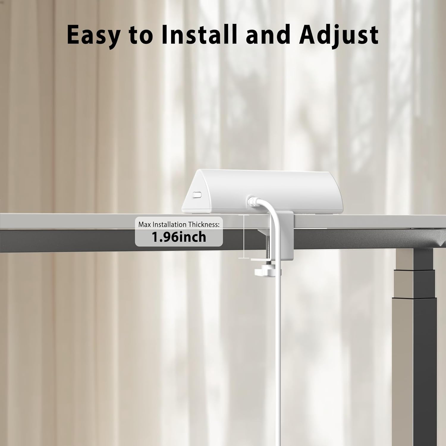 Jgstkcity Desk Clamp Power Strip,20W Fast Charging Station,Surge Protector Nightstand Edge Mount,1875W Extension Cord with Multiple Outlets,2 USB-C,2 USB-A,for Home Office (White, 6 FT)