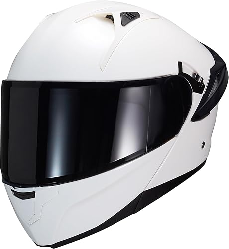 Miniatura 5 de JQF Gear Casco modular de motocicleta con visera doble abatible, de cara completa SJ-809, aprobado por DOT para adultos, hombres y mujeres (SJ-809