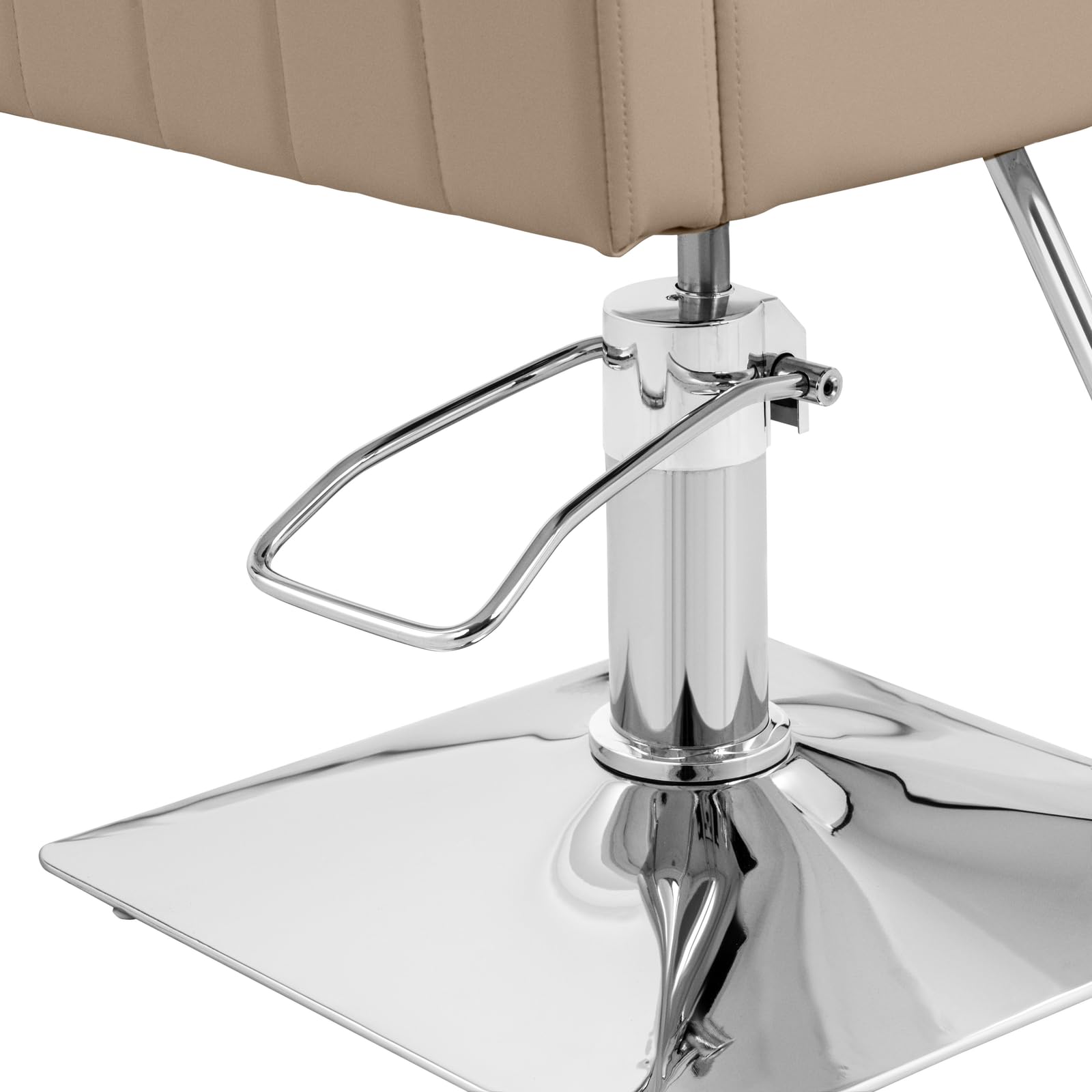 Physa Friseurstuhl Ribbleton mit Fußstütze Sitzhöhe 49-63 cm Belastbarkeit 150 kg beige Barberstuhl Friseursessel höhenverstellbar Bedienstuhl Friseur