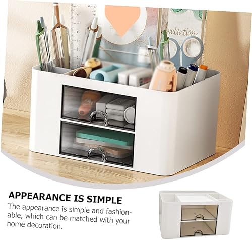 Miniatura 7 de BESTOYARD Gabinete de almacenamiento de cajones Accesorios de escritorio, organizador de correo, clasificador de brochas de maquillaje, estuche de