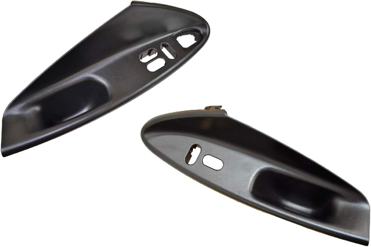 PT Auto Warehouse FO-2085A-FP - Inner Interior Inside Door Handle, Black - for 2-Door Coupes, Front Left/Right Pair
