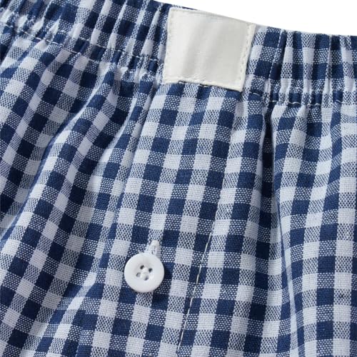 Image of Y2k Women Gingham Boxer Shorts Low Rise Micro Pajamas PJ Sleep Short Pants Plaid Sleepwear Sleeping Lounge Bottoms