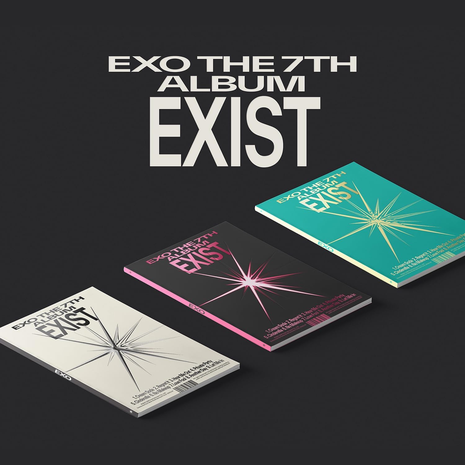 HIJJPS EXO - 7th Album [EXIST] (E Ver.) Cover + Photo Book + Hard Mini Poster + Post Card + CD-R + Photo Card + Poster + 4 Extra Photocards