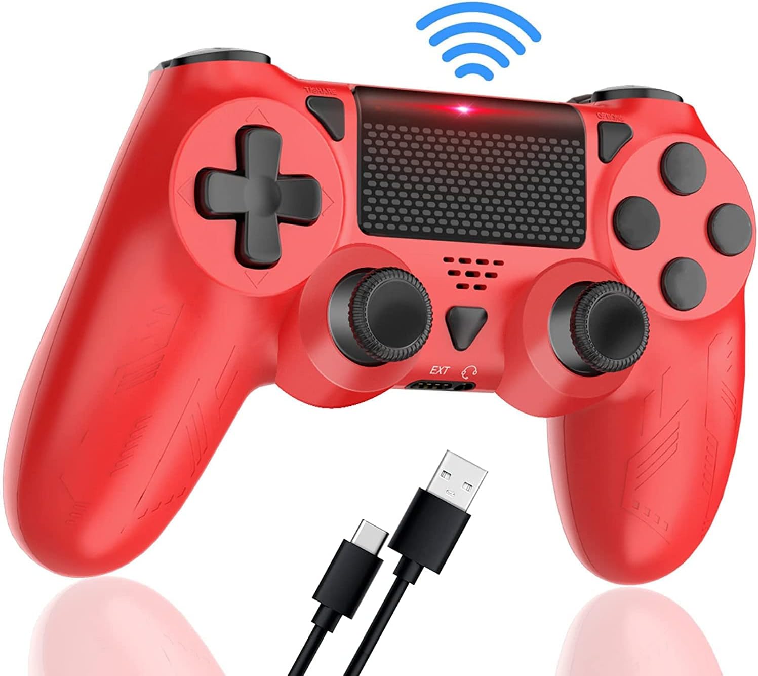 2x Kabellose Controller Für P4 - Mit Turbo, Vibration & RGB-Beleuchtung Für Gaming-Marathons