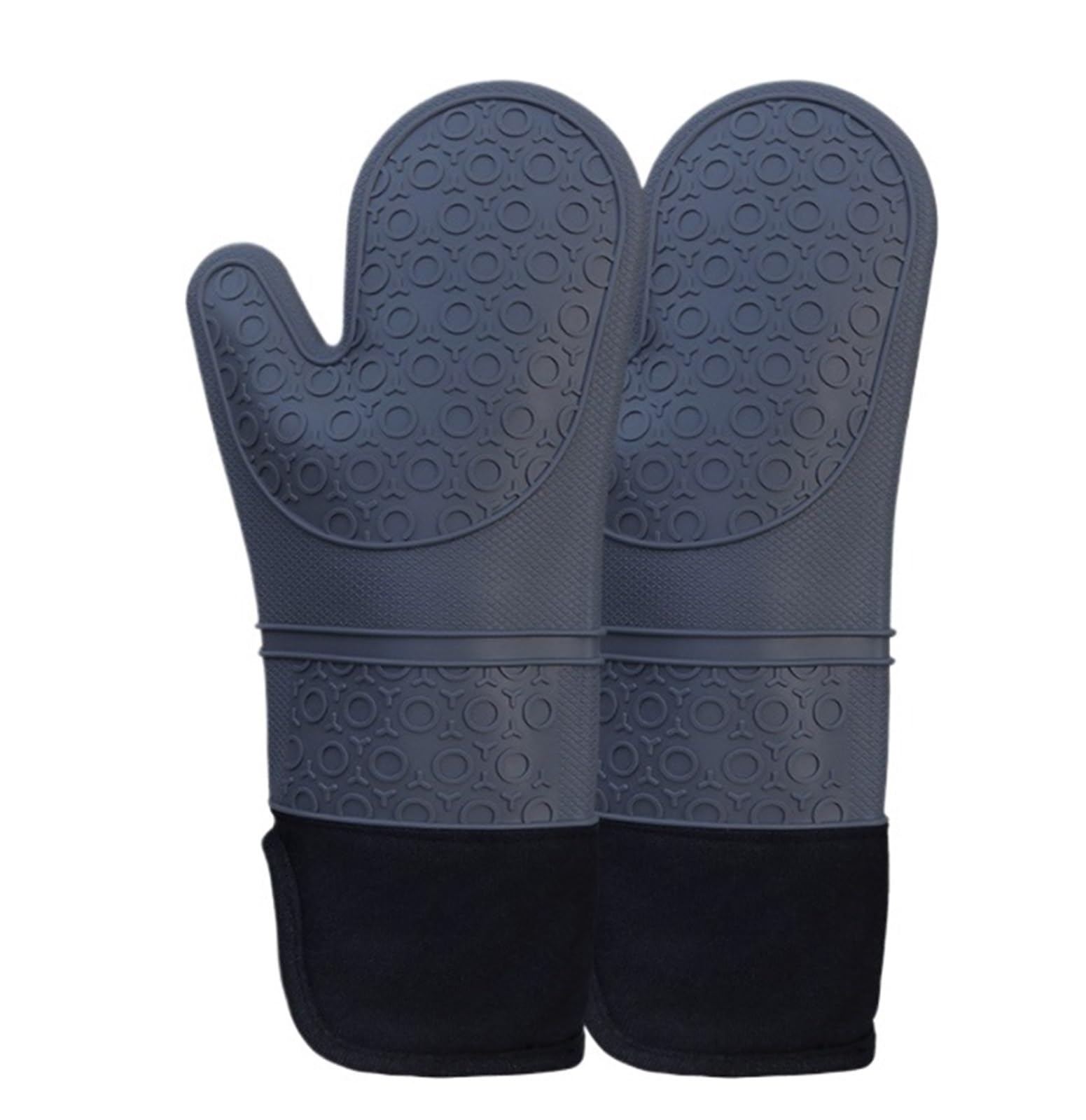 Manoplas Horno Manoplas De Los Guantes del Horno del Silicón con Las Manoplas Suaves Acolchadas De La Microonda del Forro De Algodón Grueso Guantes Horno Cocina(B,153g)
