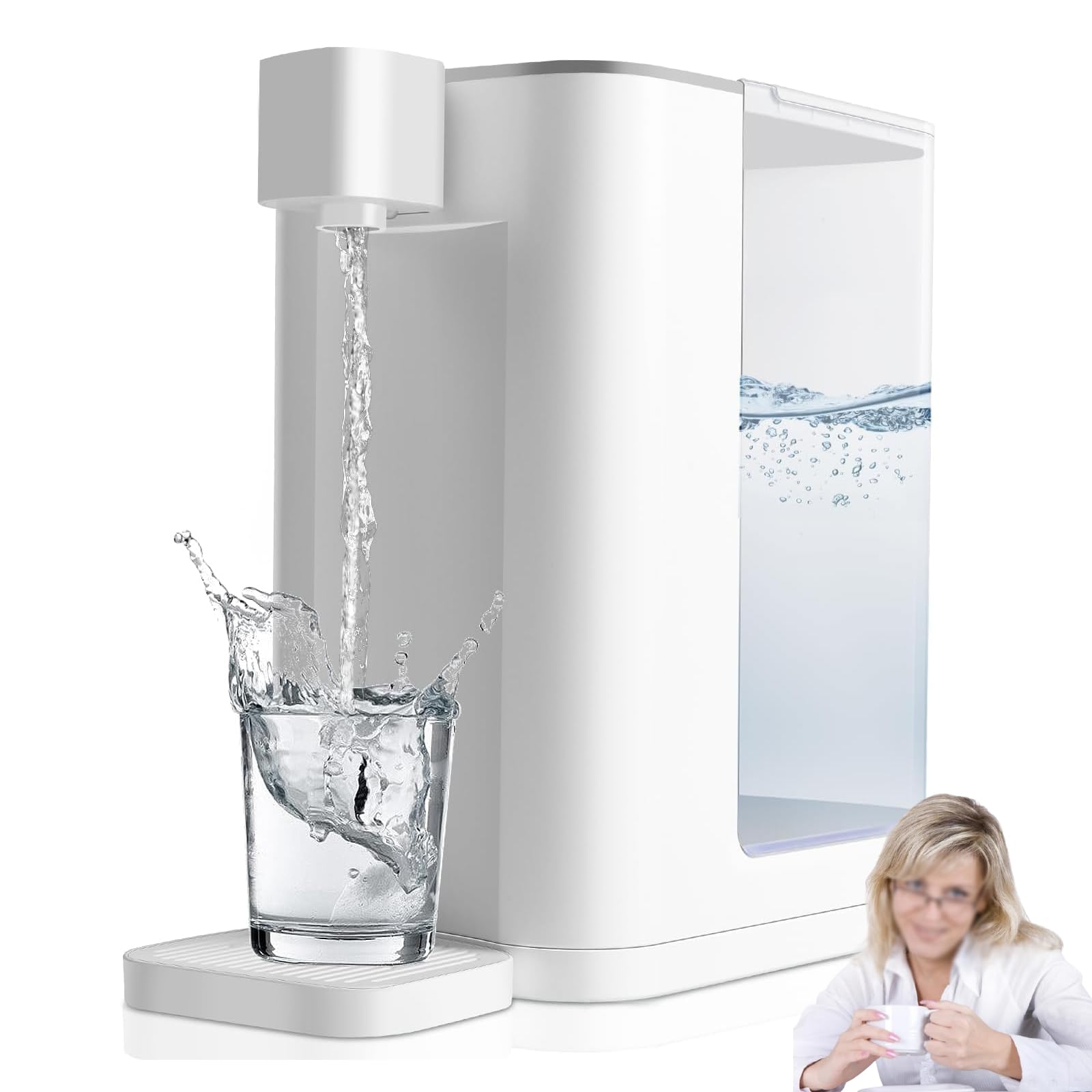 Dispensador De Agua Caliente Instantáneo De 3 L, Dispensador De Agua Caliente De 2100 W, Hervidor De Agua Con 5 Ajustes De Temperatura Preestablecidos, Con Juego De Filtros, Ebullición Rápida En 3 S