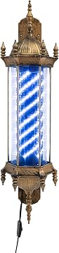 35inch Barber Pole Led Light, Barber Pole Retro Style Light, Barber Shop Rotating Light Sign, Rotating Blue & White LED Strips, Wall Mount Rotating Stripes Light, Barber Shop Open Sign