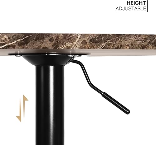 Miniatura 13 de MoNiBloom Mesa de pub bistro con barra redonda de 27.5 a 36 pulgadas, mesa de cóctel ajustable en altura con mesa de 23.5 pulgadas para comedor