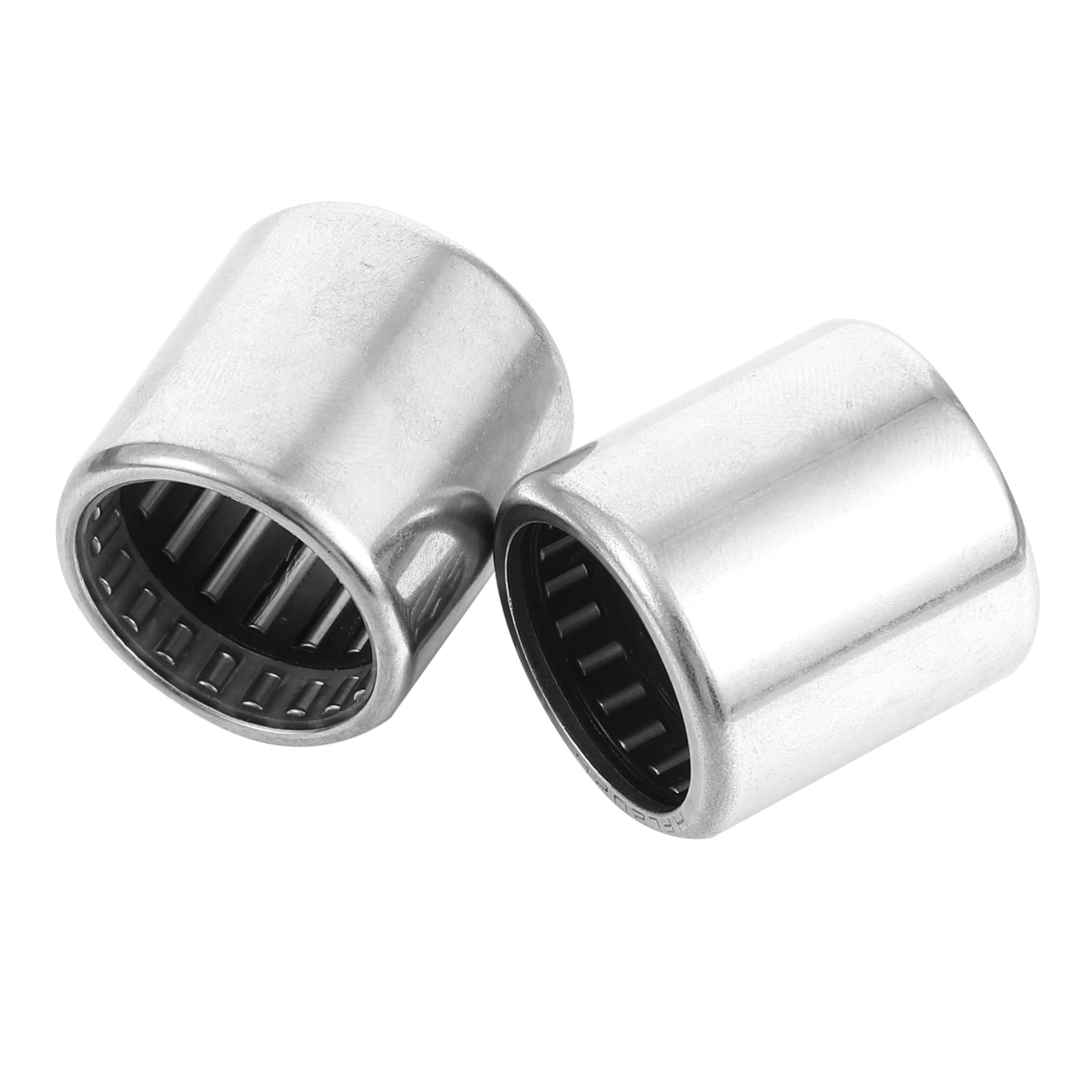 OUNONA 2 Pcs Needle Roller Bearing Sealed Radial Bearing Axial Flat Bearing Cage Drawn Cup Drawn Cup Open End Ball Bearings One Way Bearing Single Direction Bearing Steel Silver