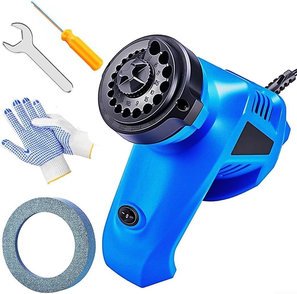 Power Drill Bit Sharpener Multipurpose Grinding Tool For Twist Bits 3-12mm Electric Sharpening Machine 130 Degree Angle, Corundum Wheel Sharpener, Grinding Wheel System