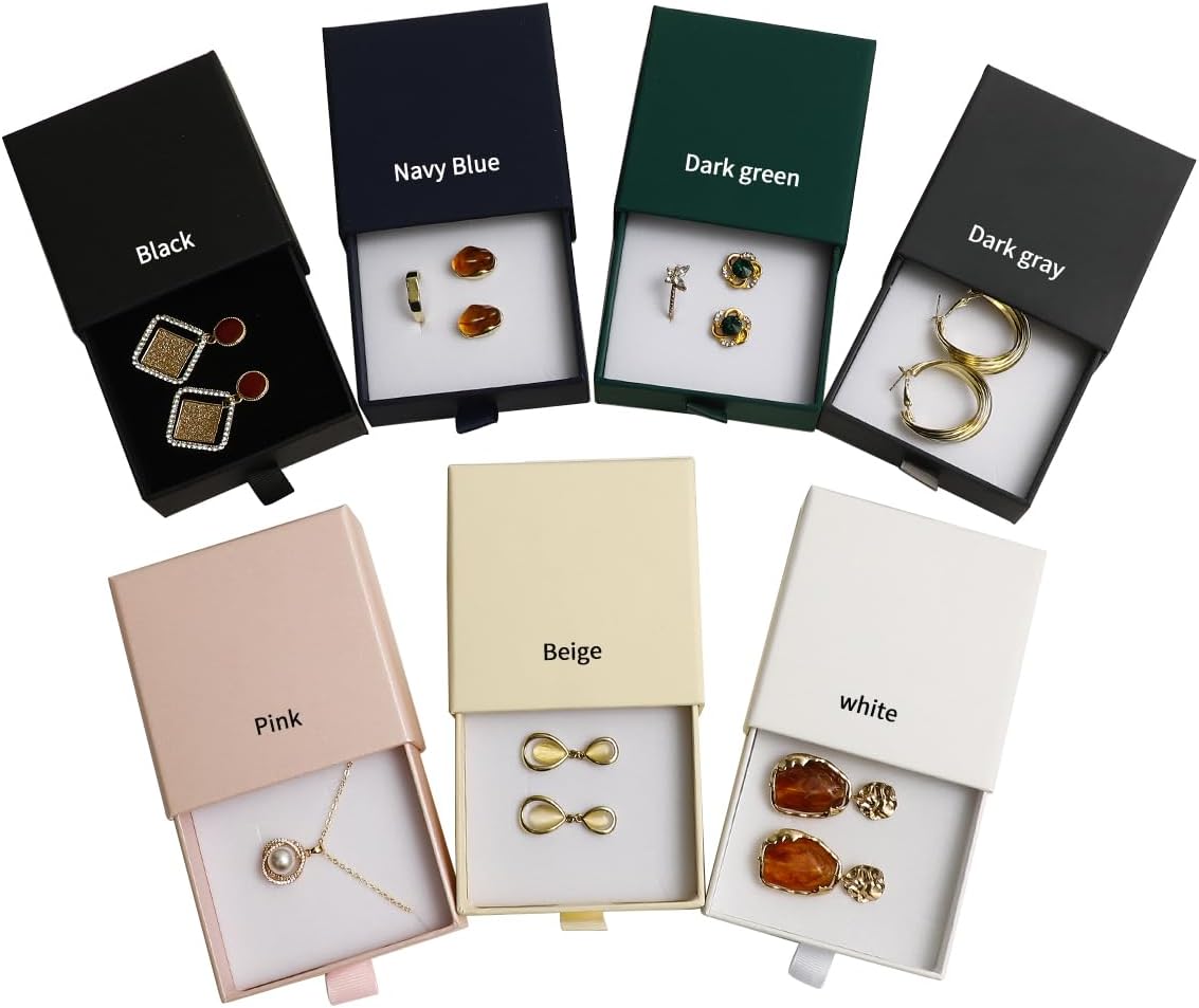 40Pcs White Small Jewelry Boxes 3.54×3.54×1.26in Cardboard Jewelry Gift Boxes Jewelry Packaging for Small Business for Necklace Ring Bracelet Earring Display Box - Image 6