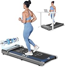 THERUN Walking Pad Treadmill, Portable Under Desk Treadmill with Remote and LED Display, Walking Jogging Machine with 2.5HP Powerful motor & 265 LBS Weight Capacity for Home Office