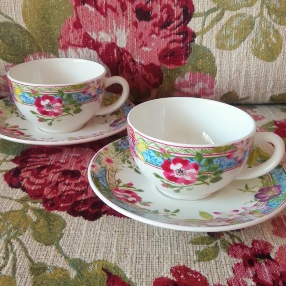 箱入2客 GIEN ミルフルール カップ&ソーサー ジアン デザートプレート