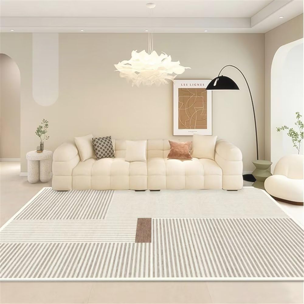 Tapis chambre adulte moderne et gris 160x200cm pour créer un salon chaleureux et cosy